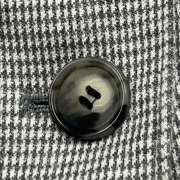 ANN TAYLOR NWOT Career Grey/White Houndstooth 2 Pocket/Button Classic Blazer 12 - Picture 12 of 16